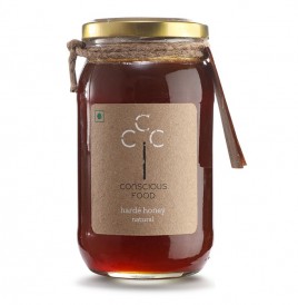 Conscious Food Harde Honey Natural   Glass Jar  500 grams